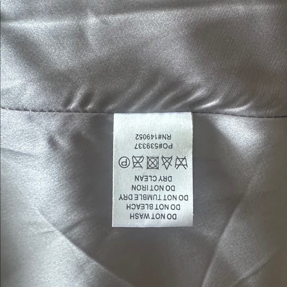 FASHION NOVA Rebekah Embellished Satin Gown - Grey LARGE NEW - Picture 9 of 10